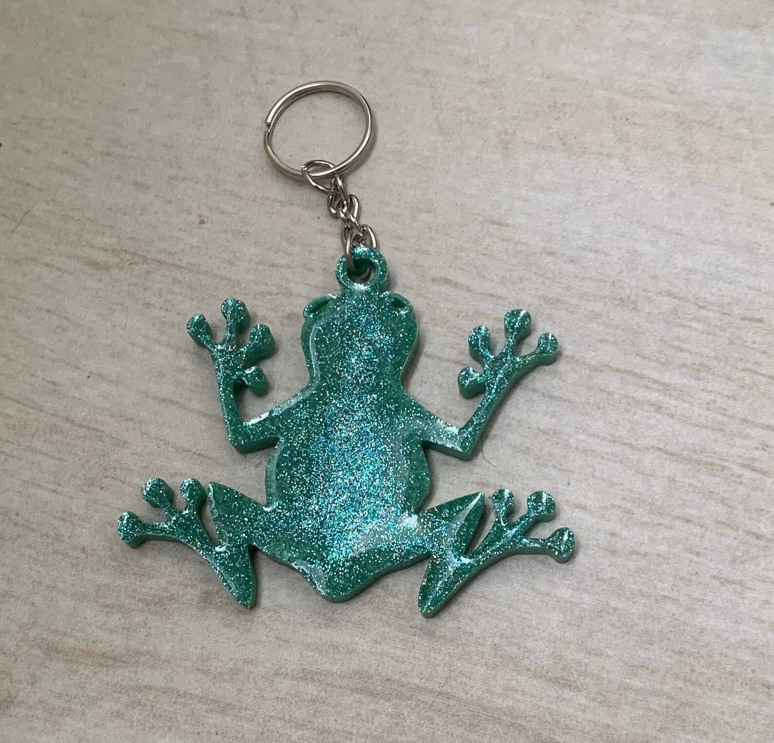 Discounted Frog Keychain Glitter Keychain Animal Keychains Etsy