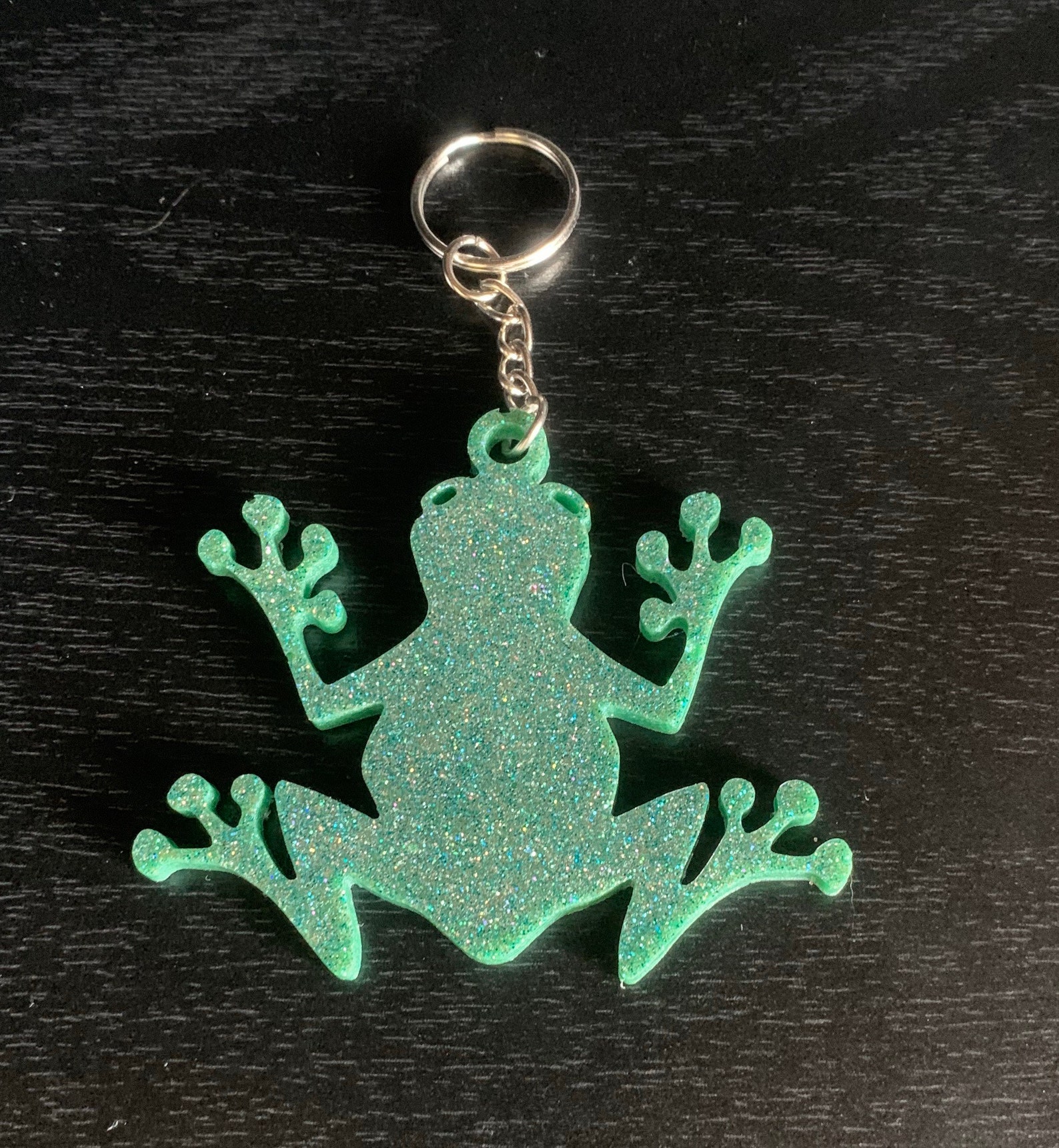 Discounted Frog Keychain Glitter Keychain Animal Keychains Etsy