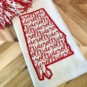 Alabama Roll Tide Towel Officially Licensed Alabama Kitchen Towel / Flour Sack Towel / Tea Towel / Kitchen Decor / Tailgating Decor