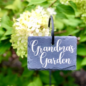 Grandma's Garden Marker, Grandpa's Garden, Personalized Gift, Garden Sign, Weather Resistant Garden Stake, 4x3 Slate, Gardener Gift