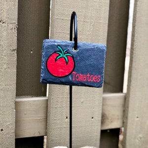 Vegetable Garden Markers, Garden Marker, Weather Resistant Garden Stake, 4x3 Slate, Gift for Gardener, Green Thumb Gift, Gardening