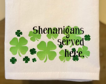 Tea Towel with St Kitchen Towel Patrick\u2019s Day decoration