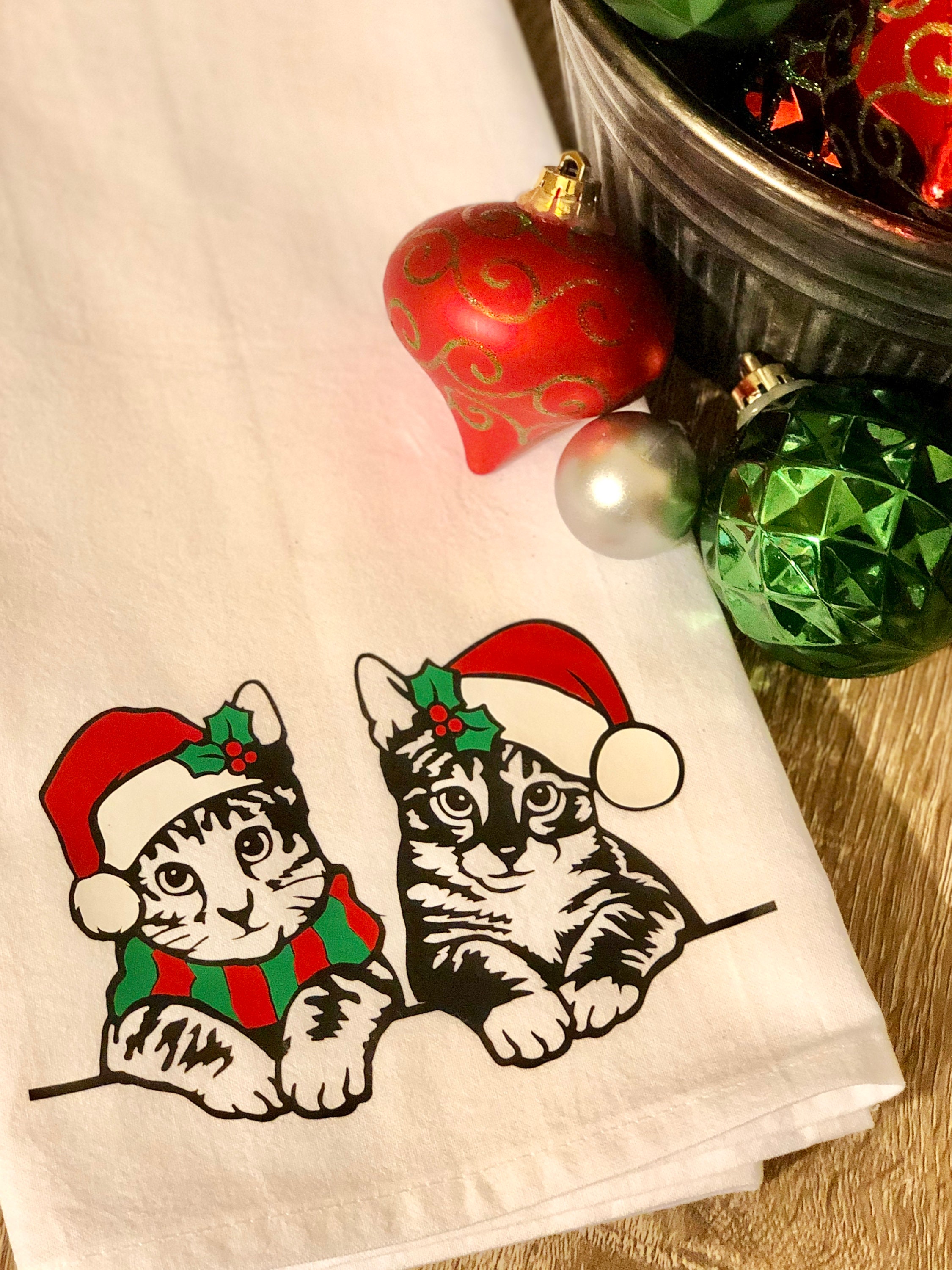 Christmas Black Cat Hand Towels Max 59 OFF