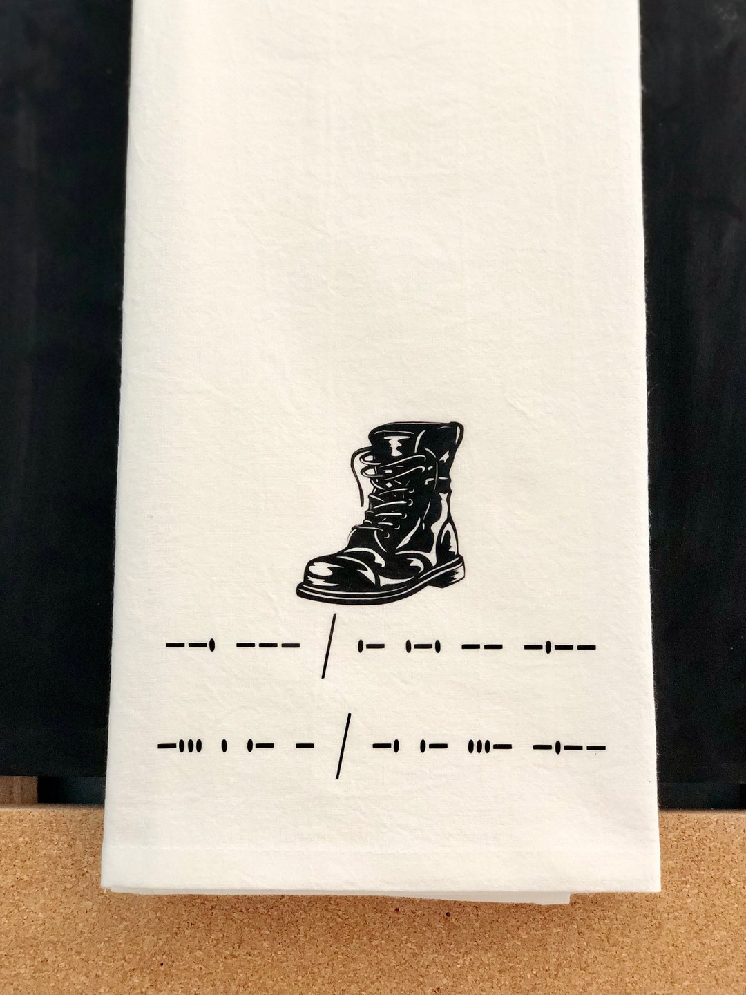 Morse Code Kitchen Towel / Tea Towel / Kitchen Decor / Flour Sack Towel