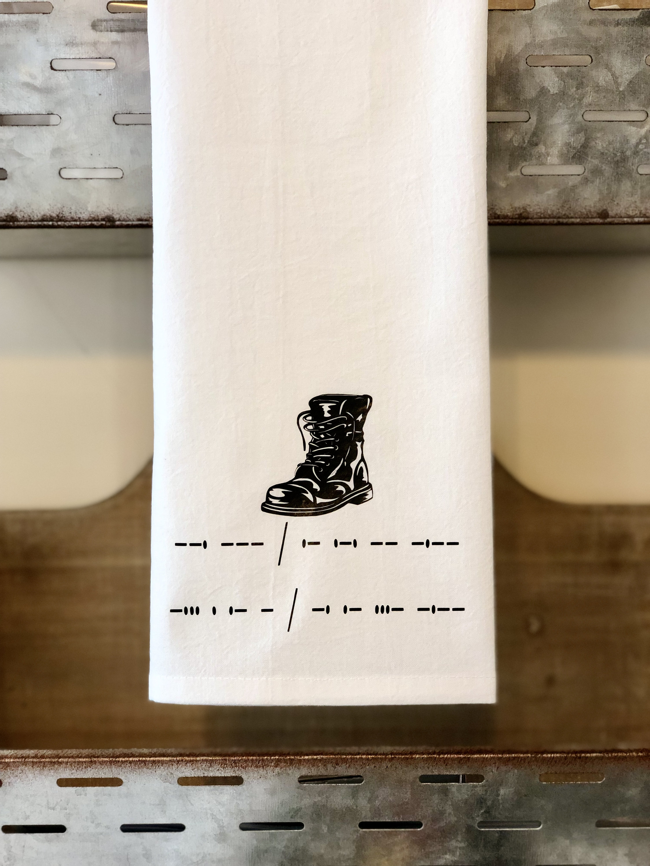 Morse Code Kitchen Towel / Tea Towel / Kitchen Decor / Flour Etsy