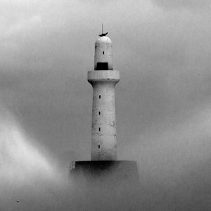 Aberdeen Harbour, Waves, Black and White