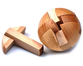 Puzzle Ball Wooden Etsy