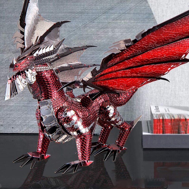 3D Laser Cut Model Kit Dragon Assembly kitMetal Puzzle Toy Etsy