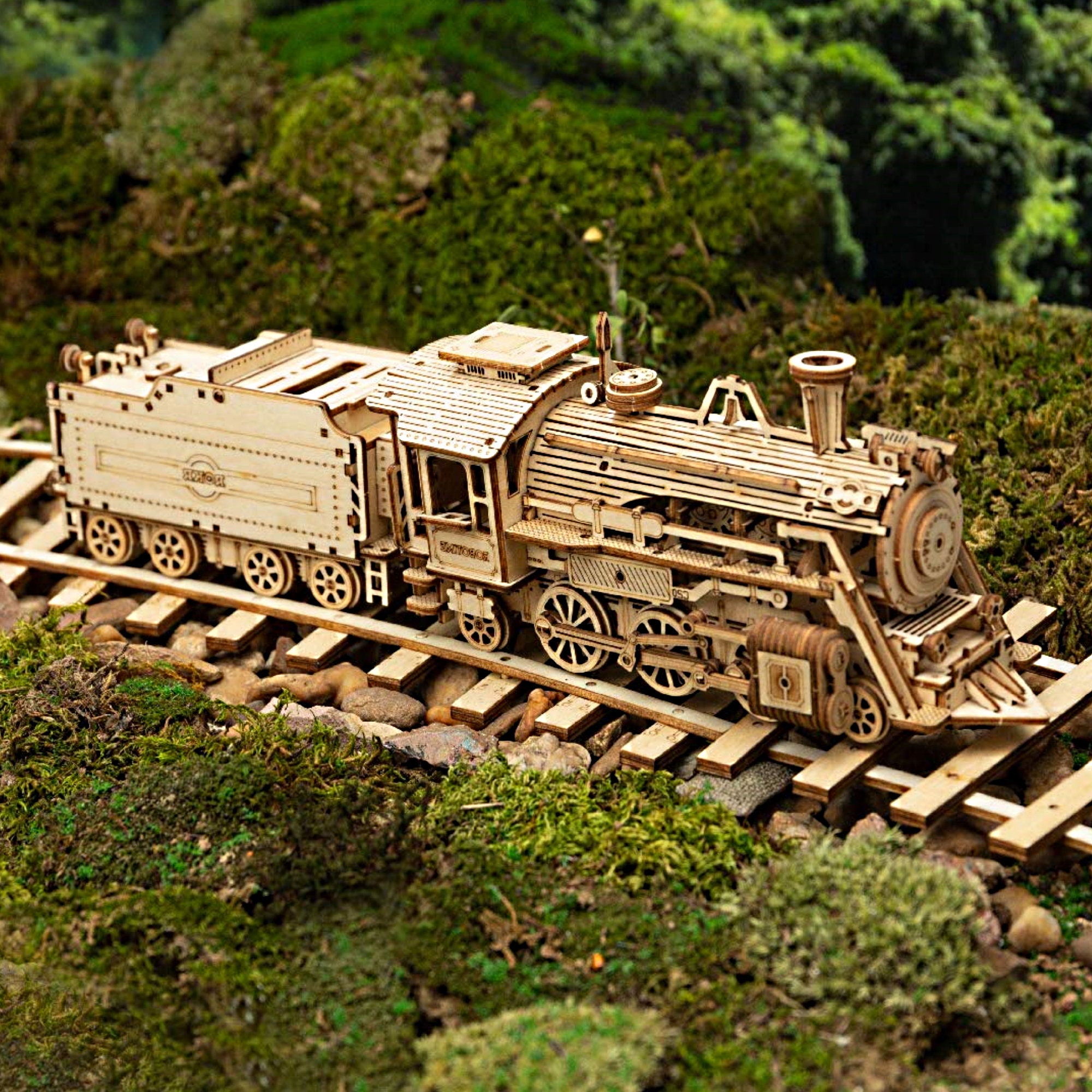Wooden Toy Train Model 3D Puzzles Wooden Assembly Kit Etsy