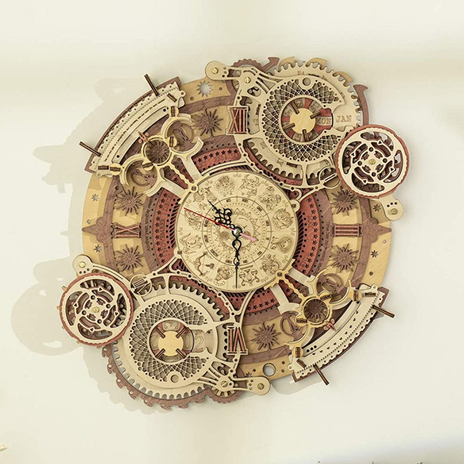 3D Wooden PuzzleDIY Wall Clock KitMechanical Model Etsy