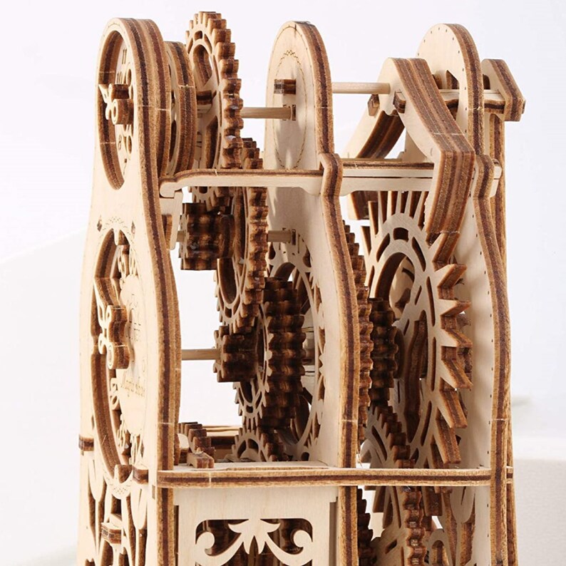 Mechanical Model3D Wooden Puzzle Pendulum ClockWoodcraft Etsy