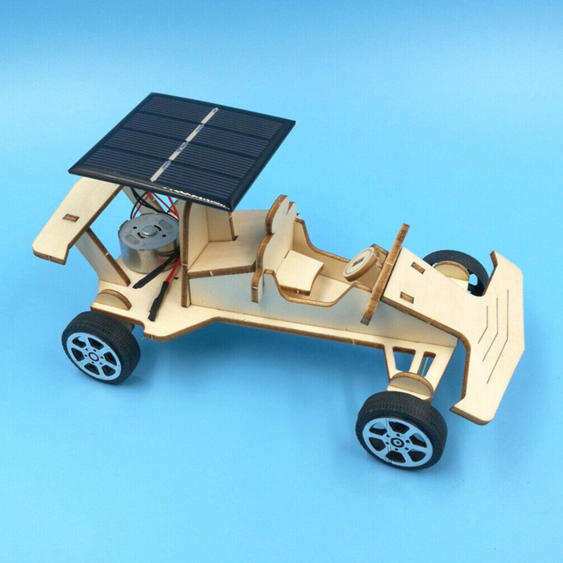 DIY Wooden Building Kit Solar Power Race Car Etsy