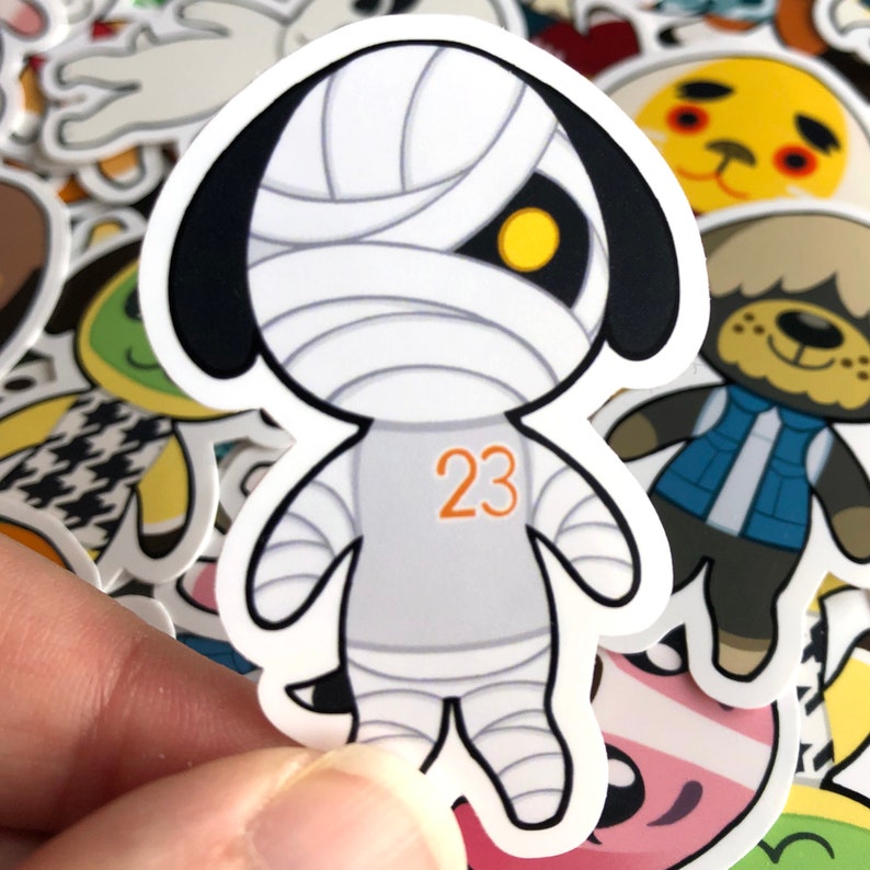 Lucky Animal Crossing Dog Stickers New Horizons New Leaf Etsy