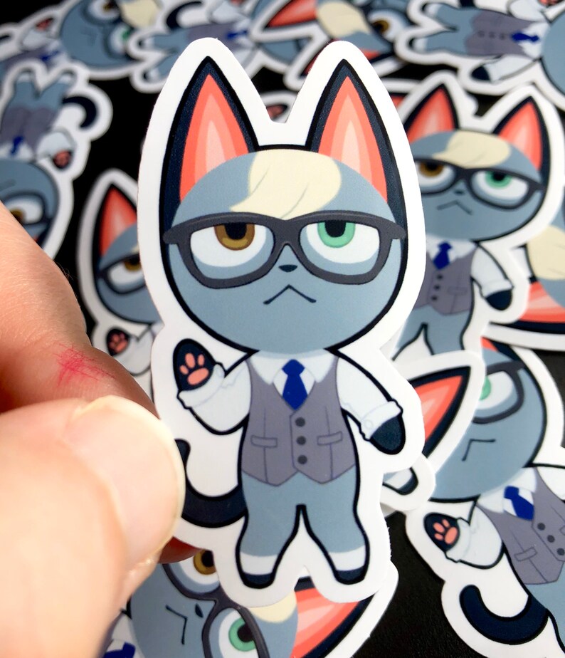 Download Raymond Animal Crossing Cat Stickers New Horizons New | Etsy