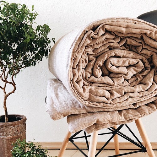 Linen Summer Blanket. Linen Throw. Linen Bed Coverlet. 100 Etsy