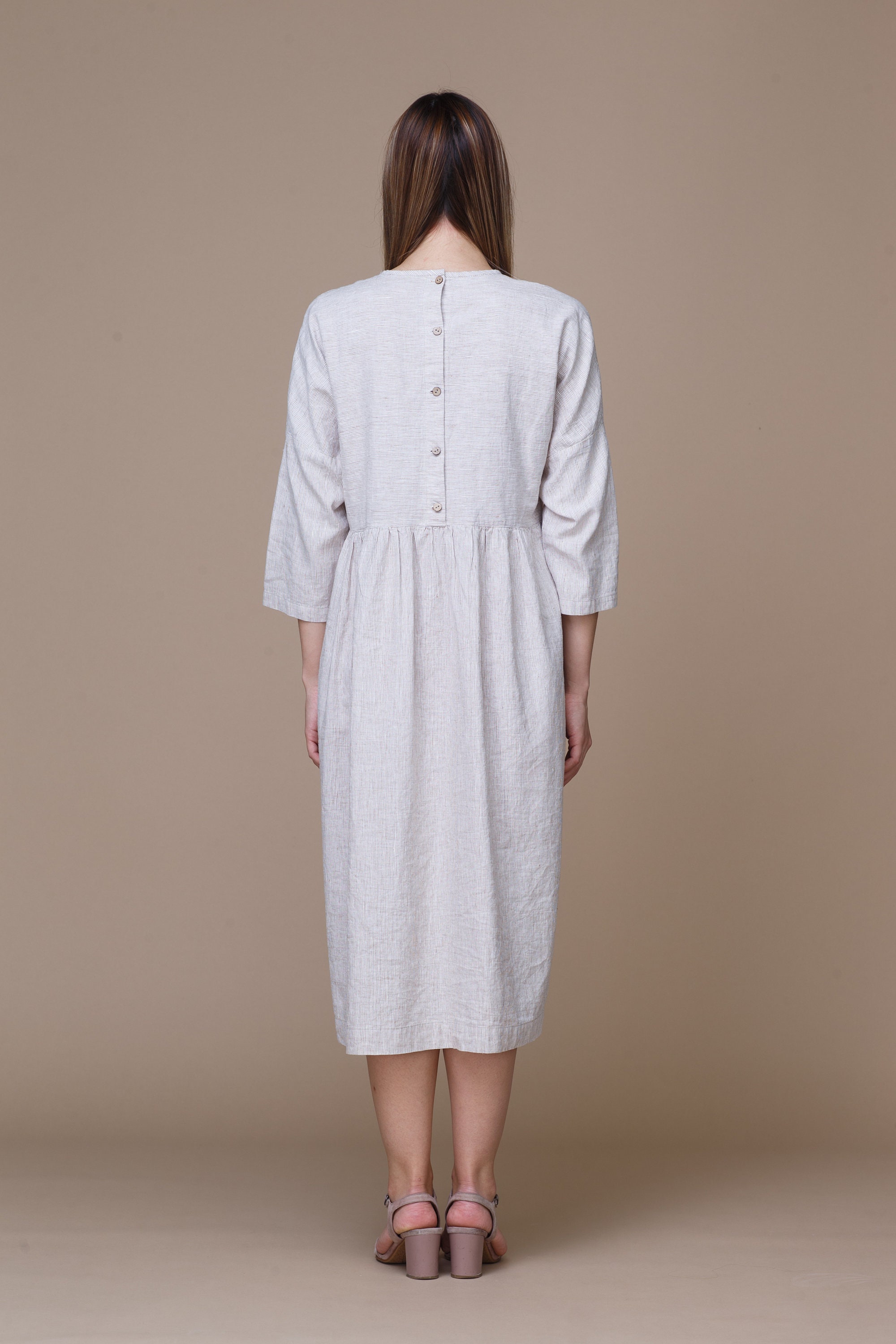 GURU SHOP Zachte comfortabele katoenen jurk, zomerjurk