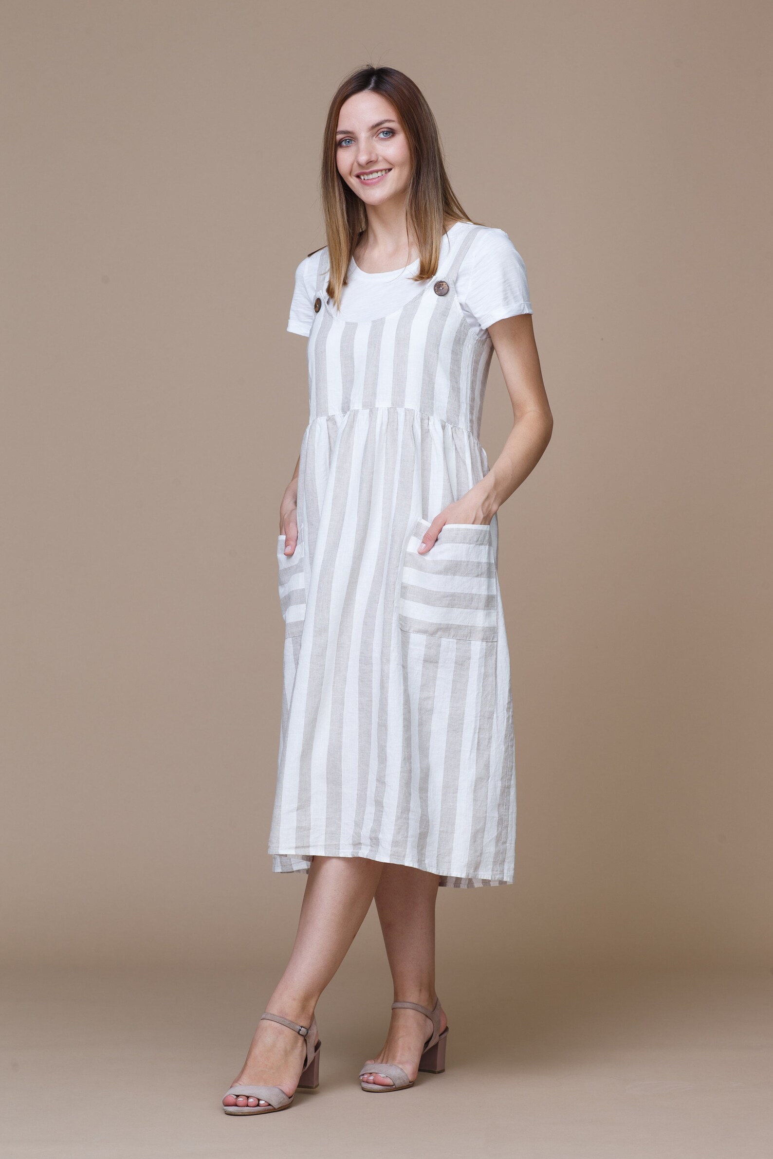 Vestido de lino. Vestido de verano. Ropa de lino para mujeres. Etsy