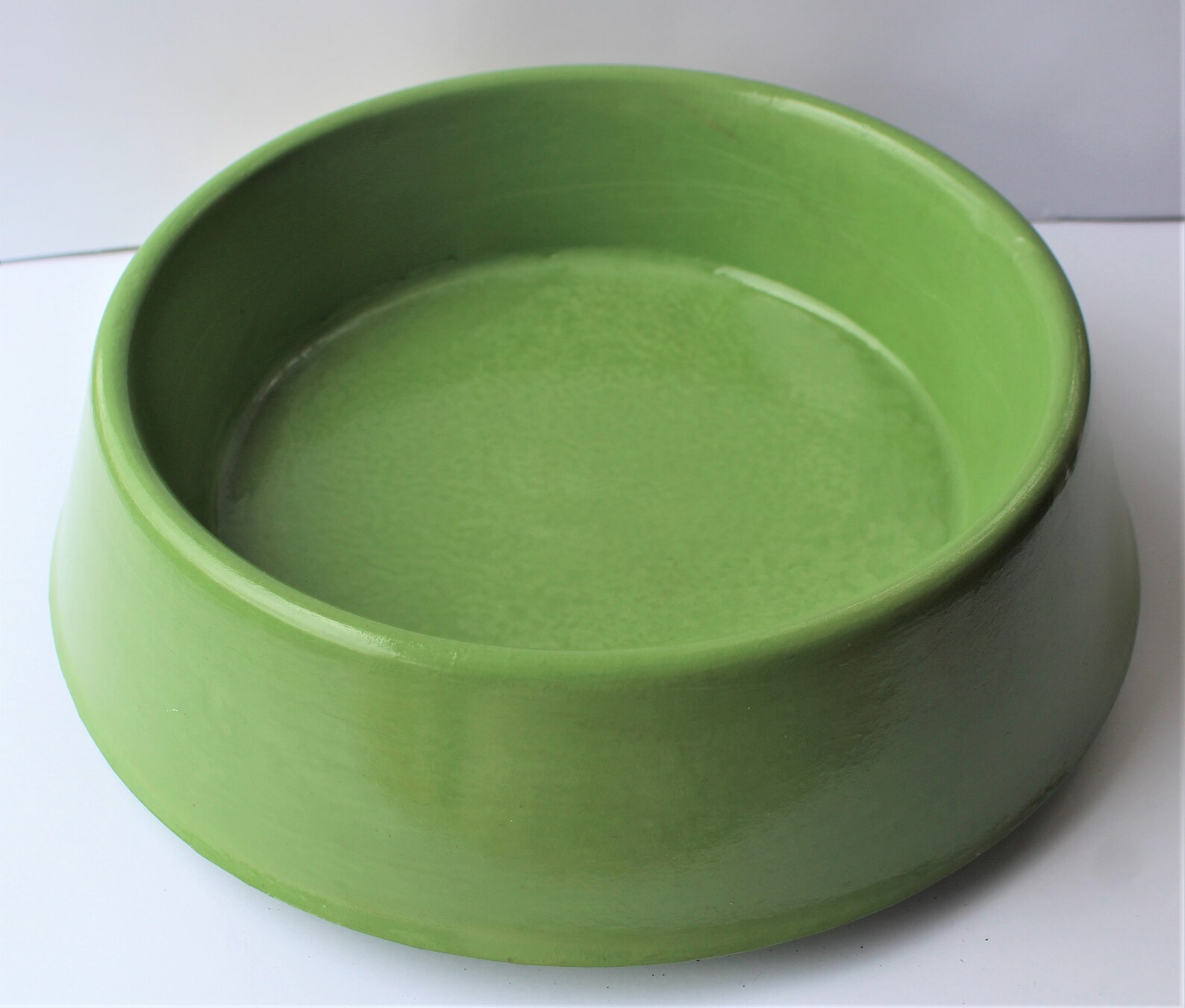 Personalized Heavy Concrete Dog Bowl / Colored No Spill Pet Bowl