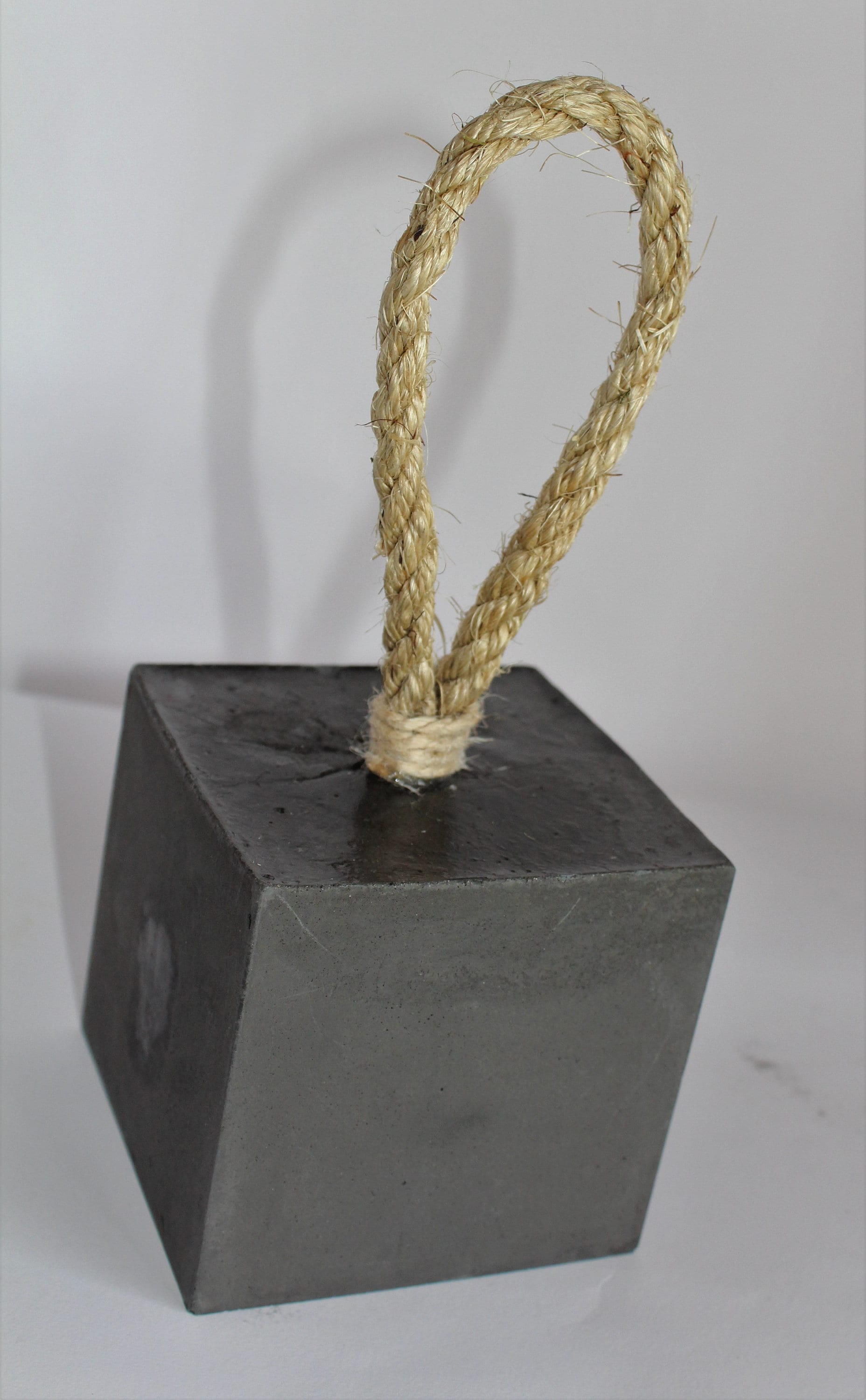Heavy Concrete Door Stop / Custom Color Door Stopper With Rope / Large