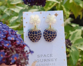 Blackberry Fruit Earrings | Cottagecore Gifts | Lightweight Statement Earrings | Gifts for her | Cute Summer Jewelry | Festival Fashion