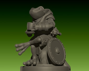 Grung Cleric Pre-primed Dungeons and Dragons Miniature (Frog, Frogfolk, DnD, D&D, Pathfinder, TTRPG, Mini)
