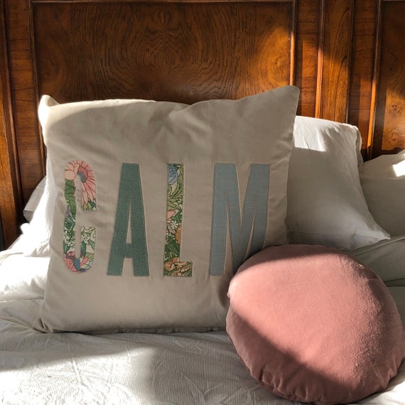 Calm Typography square cushion
