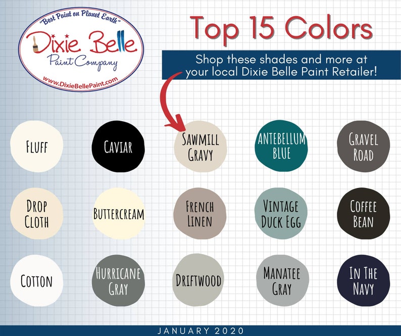 Dixie Belle Mineral Chalk Paint Top 15 colors plus free items Etsy