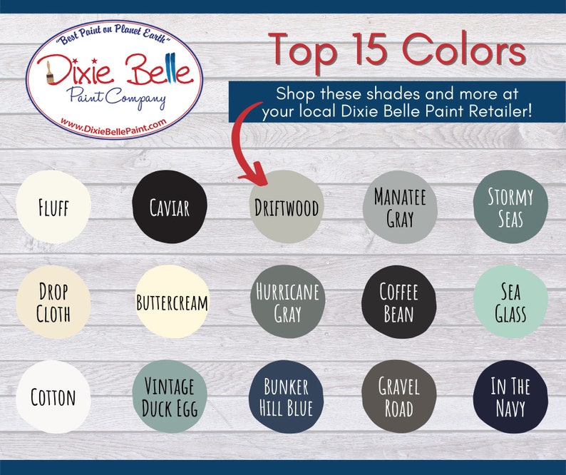 Dixie Belle Mineral Chalk Paint All Top 15 Colors 8oz - Etsy