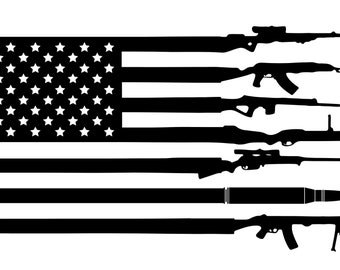 Download Rifle american flag | Etsy