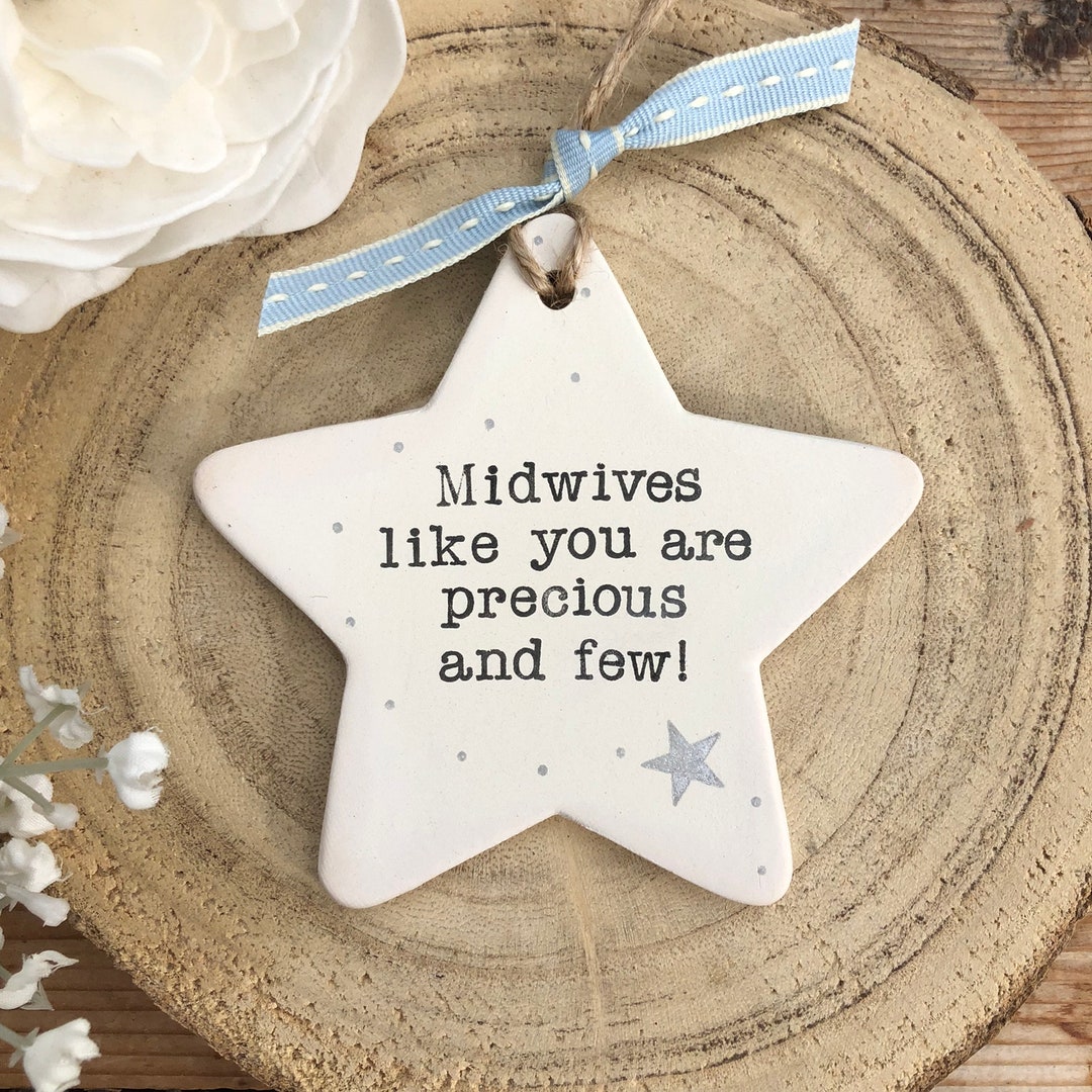 Personalised Midwife Gift Thank You Midwife Ceramic Star Doula Gift