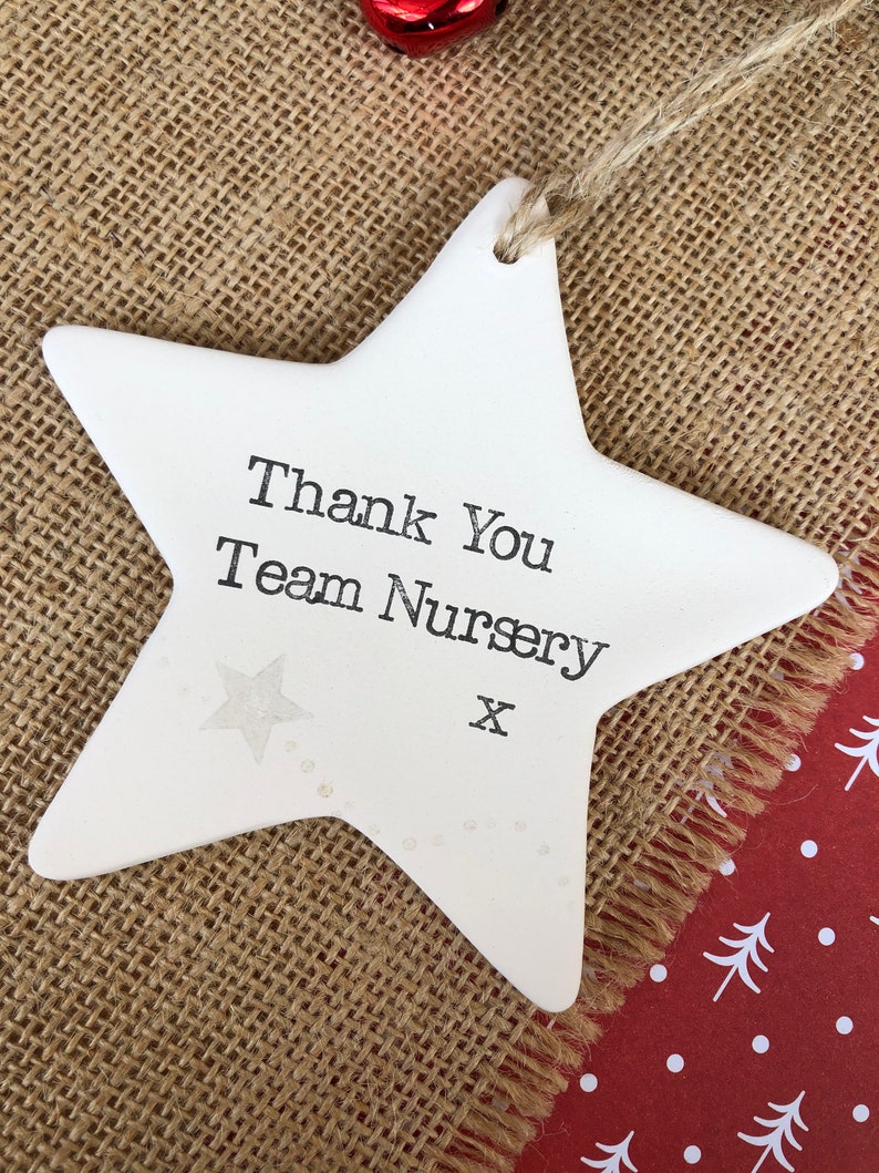 Personalised Teacher Nursery Thank You Gift Ceramic Heart Etsy