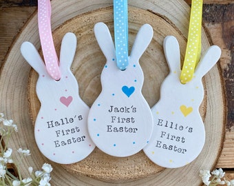 Easter bunny decoration | personalised First Easter decorations | Easter kids gift tags | Easter tree | Easter ornament | Easter keepsake