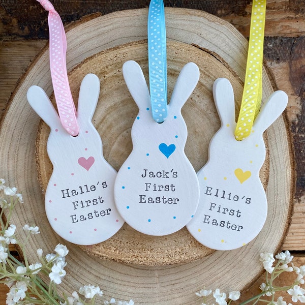 Easter bunny decoration | personalised First Easter decorations | Easter kids gift tags | Easter tree | Easter ornament | Easter keepsake