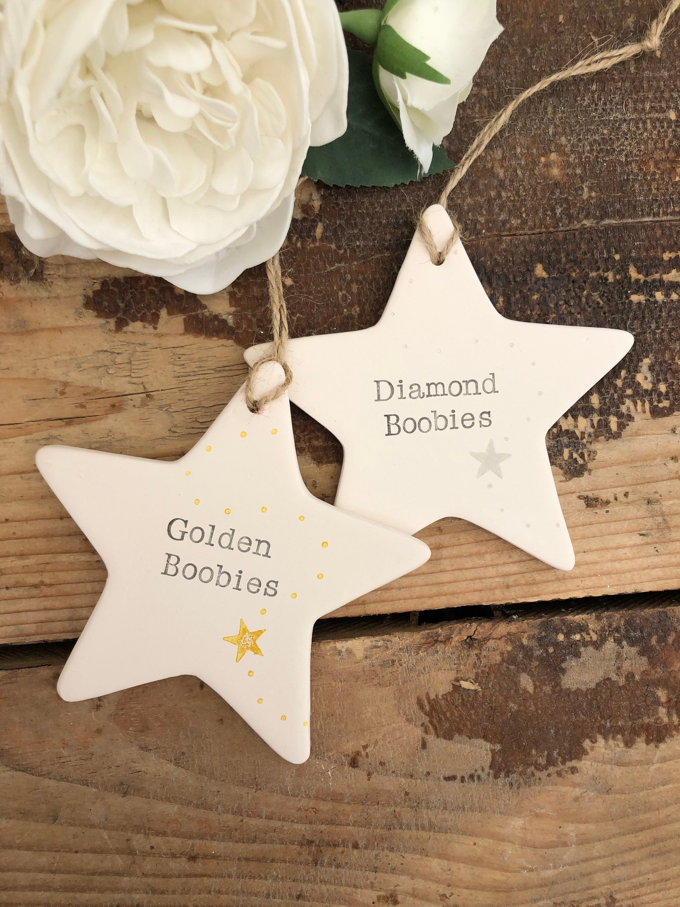 Personalised Breastfeeding Award Ceramic Star Golden Etsy UK