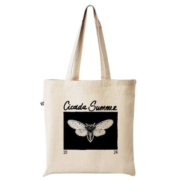 Cicada Summer 2024 Recycled Cotton Canvas Tote Bag