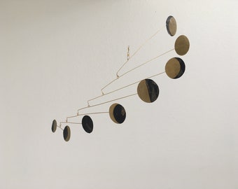 Moon Phase Hanging Mobile Elegant Interior Jewelry for Mindfulness and Meditation