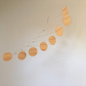 Cherry Wood  Hanging Art Mobile for Home decoration and Meditation