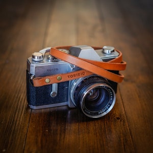 The Chino - Minimalist Camera Strap (Tan & Rivets)