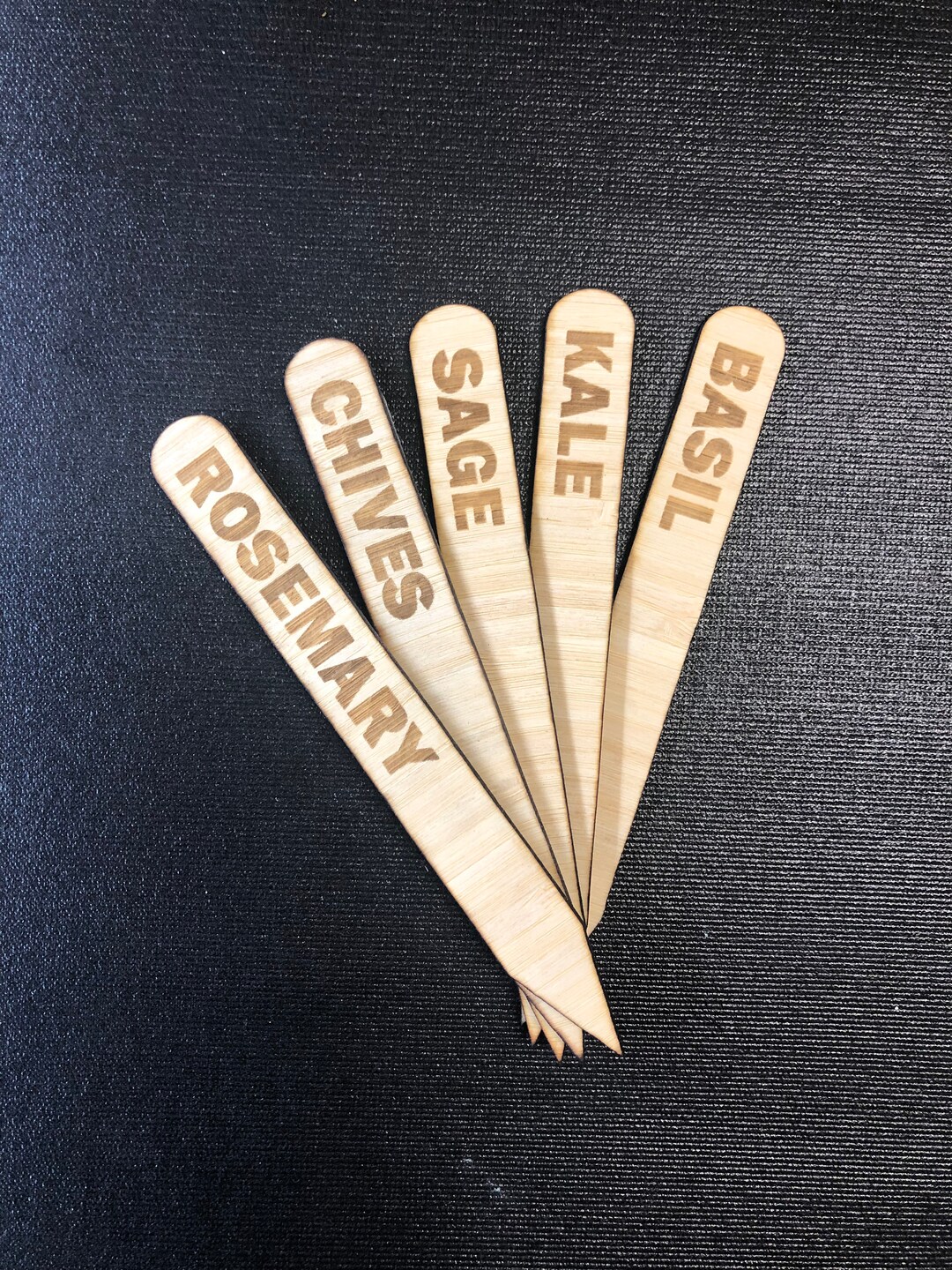 Personalised Bamboo Plant Markers Etsy