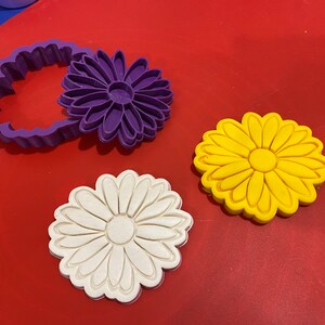 Sunflower Daisy fondant stamp and cookie cutter