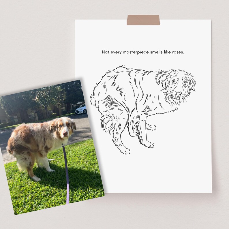 Full Body Pet Sketches from Photos, Digital Files Only image 8