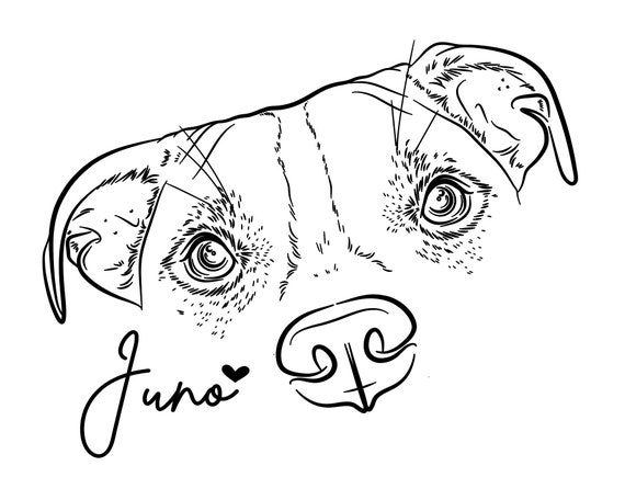 Dibujo de línea de perro personalizado contorno de oreja - Etsy España Dibujo de línea de perro personalizado contorno de oreja - Etsy España