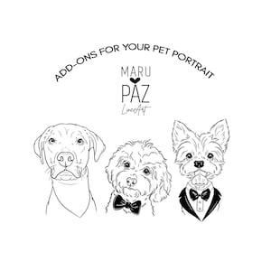 Extra Features For Custom Portrait Purchased in Marupazlineart