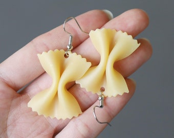 Farfalle Bowtie Pasta Earrings Handmade