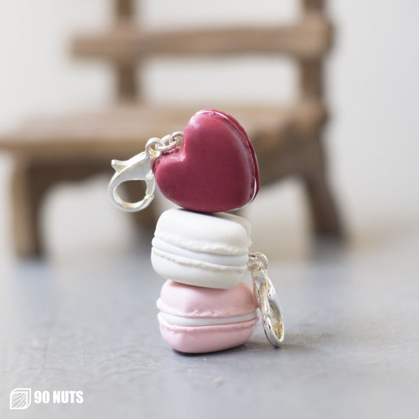 Heart Macaron Miniature Food Handmade Valentines Love Charm