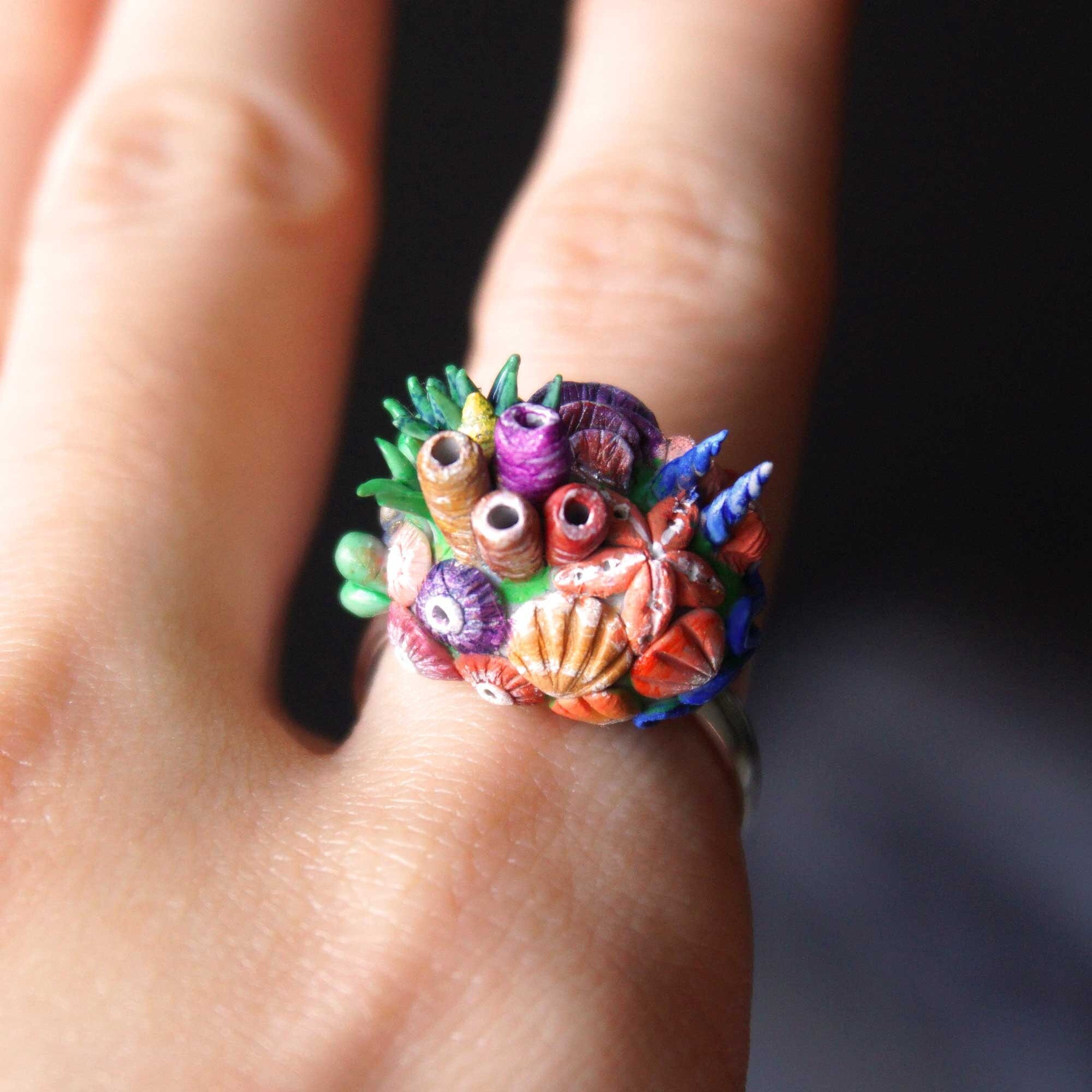 Ring with coral reefs sale