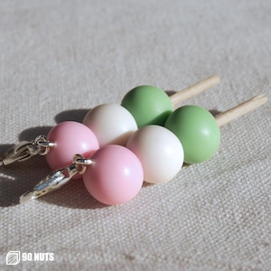 Dango Stick Charm Polymer Clay Mochi Keychain Japanese Food