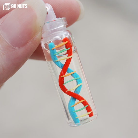 DNA二重らせん科学薬ガラスボトルチャーム - Etsy 日本
