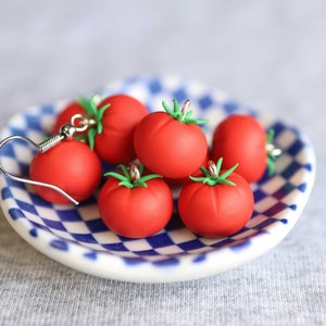 Tomato Earrings Polymer Clay image 3
