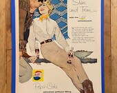 Framed 1958 Pepsi-Cola Slim and Trim advertisement